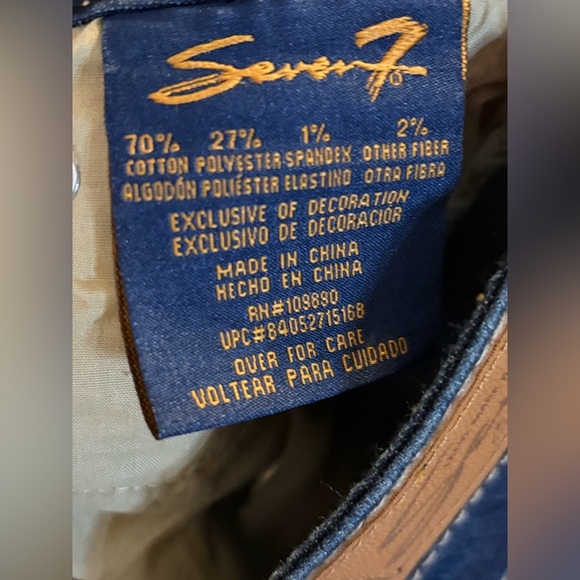 NWT Seven7 Mid Rise Dark Wash Denim Jean Shorts Women’s Size 10 - Picture 5 of 9